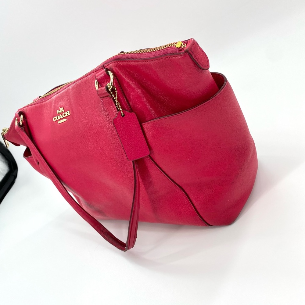 Coach Kacey ‘Fusion Pink’ Full Zip Medium Satchel - Picture 4 of 14